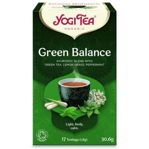Žalioji prieskoninė arbata Green Balance, Yogi Tea, ekologiška, 17 pakelių