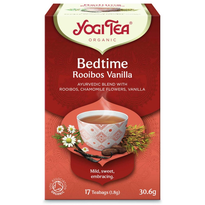 Rooibose punane tee õhtuks vanilliga Bedtime, Yogi Tea, ökoloogiline, 17 kotikest