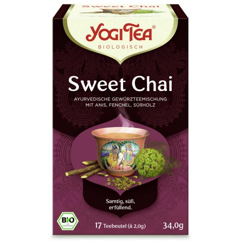 Vürtsitee Sweet Chai, Yogi tee, ökoloogiline, 17 kotikest