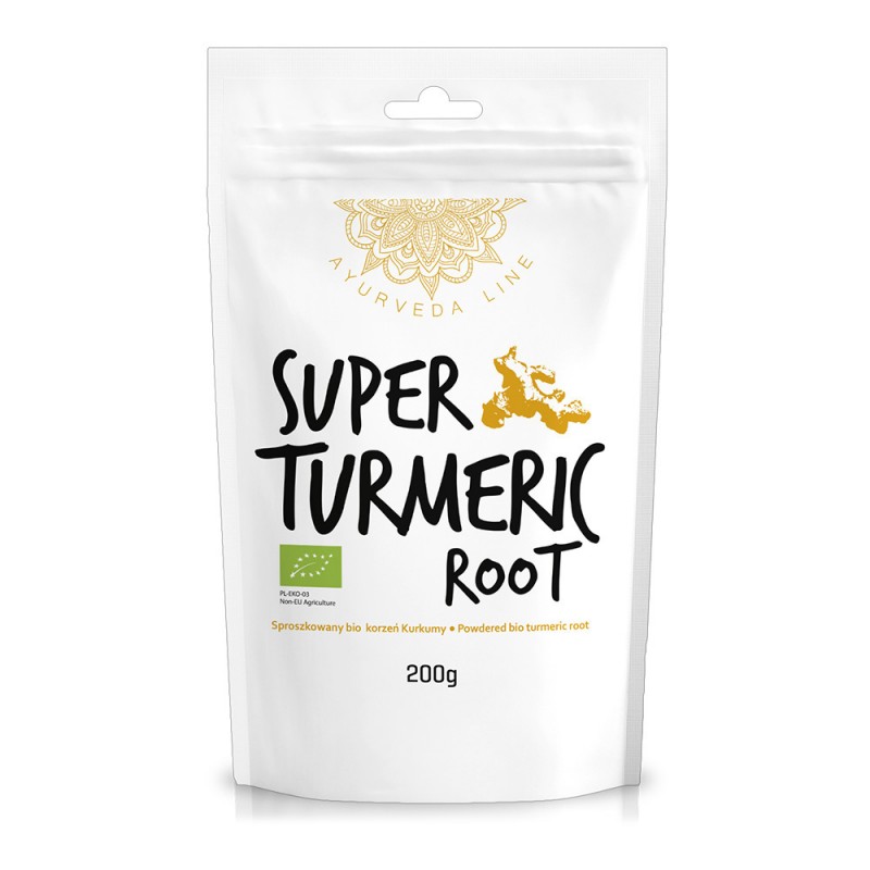 Kurkumijuure pulber Super Turmeric Root, ökoloogiline, Ayurveda Line, 200g Kurkumijuure pulber Super Turmeric Root, ökoloogiline, Ayurveda Line, 200g