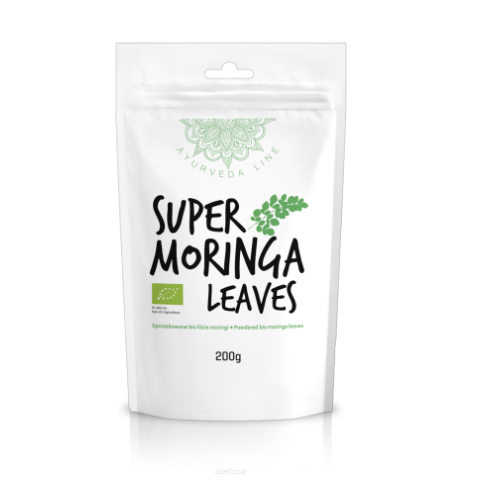 Moringa lehtede pulber Super Moringa Leaves, ökoloogiline, Ayurveda Line, 200g