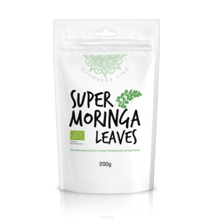 Moringa lehtede pulber Super Moringa Leaves, ökoloogiline, Ayurveda Line, 200g