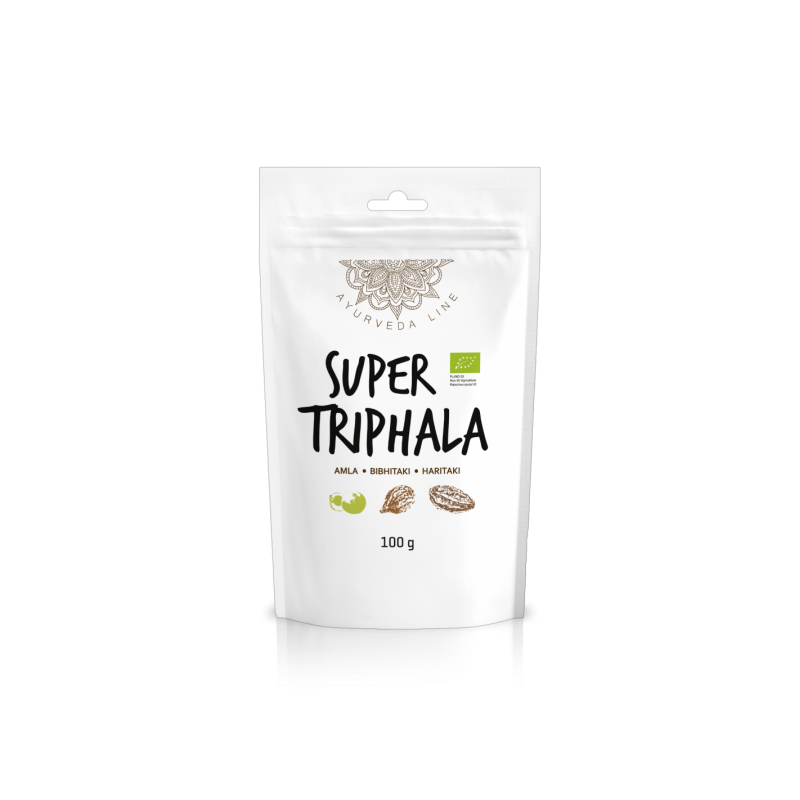 Trifala pulber Super Triphala, orgaaniline, Ayurveda Line, 100g Trifala pulber Super Triphala, orgaaniline, Ayurveda Line, 100g