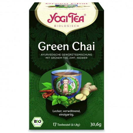 Зеленый чай с пряностями Green Chai, Yogi Tea, 17 пакетиков