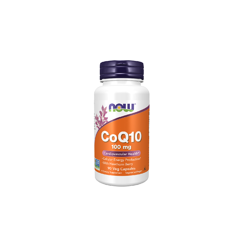 Food supplement with hawthorn berries CoQ10 100mg, NOW, 90 capsules