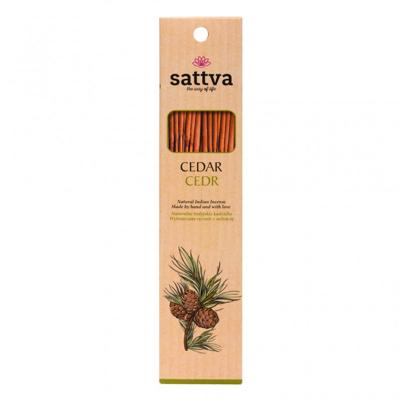 Seedrilõhnalised viirukipulgad Cedar, Sattva Ayurveda, 30g