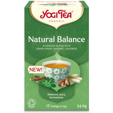 Vürtsitatud tasakaalustav tee Natural Balance, Yogi tea, 17 kotikest