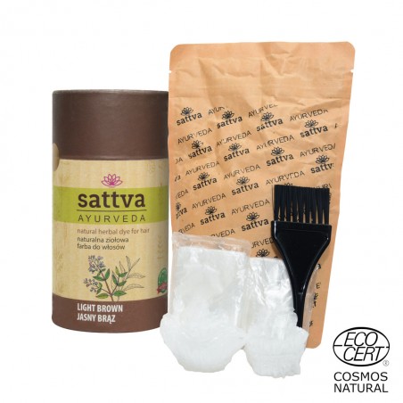 Травяная краска для русых волос Light Brown, Sattva Ayurveda, 150г