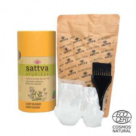 Растительная светлая краска для волос Light Blonde, Sattva Ayurveda, 150г