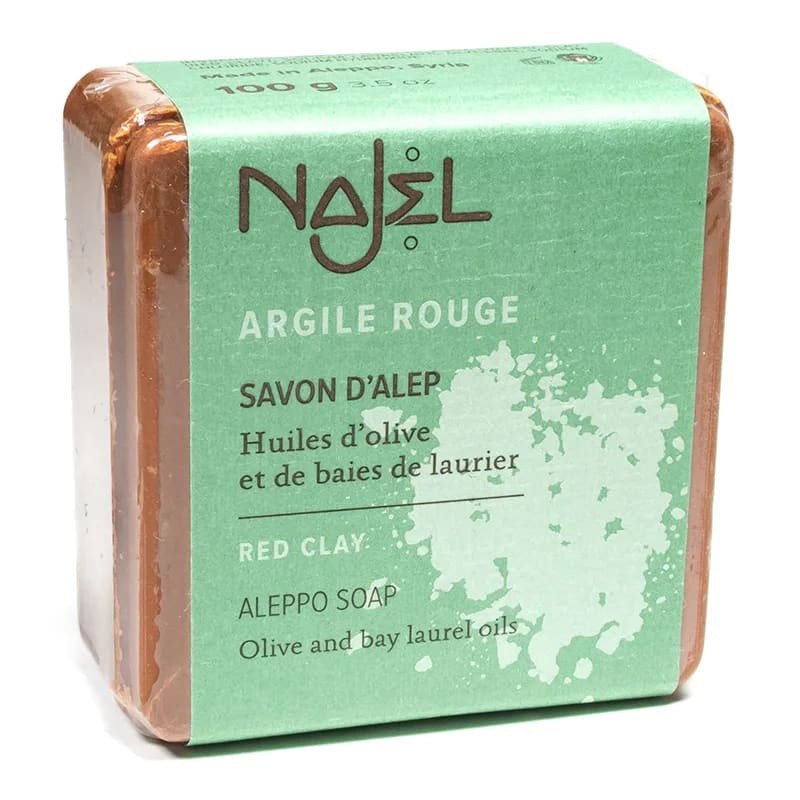 Отшелушивающее мыло Aleppo с красной глиной, Najel, 100г