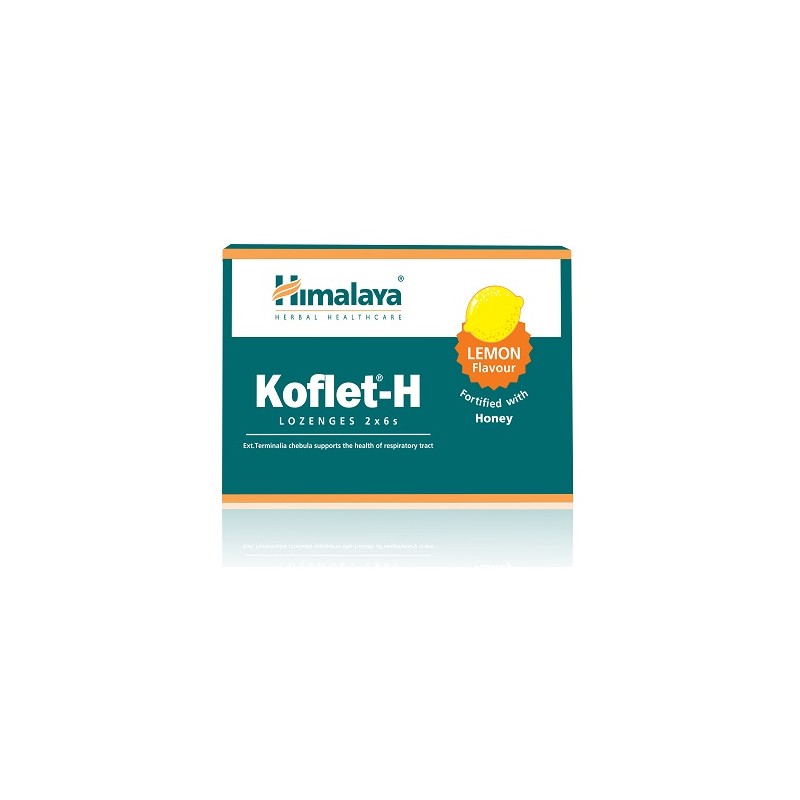 Sidrunimaitselised pastillid kurgule Koflet-H, Himalaya, 12tk.