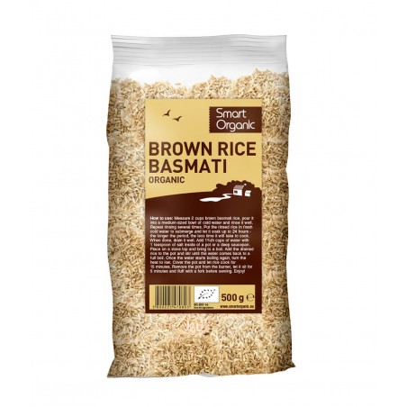 Рис коричневый Басмати, органический, Smart Organic, 500г