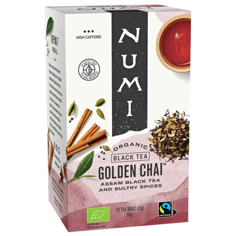 Чай черный со специями Golden Chai, органический, Numi Tea, 18 пакетиков