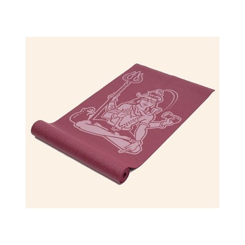 Коврик для йоги с изображением бога Шивы, темно-красный