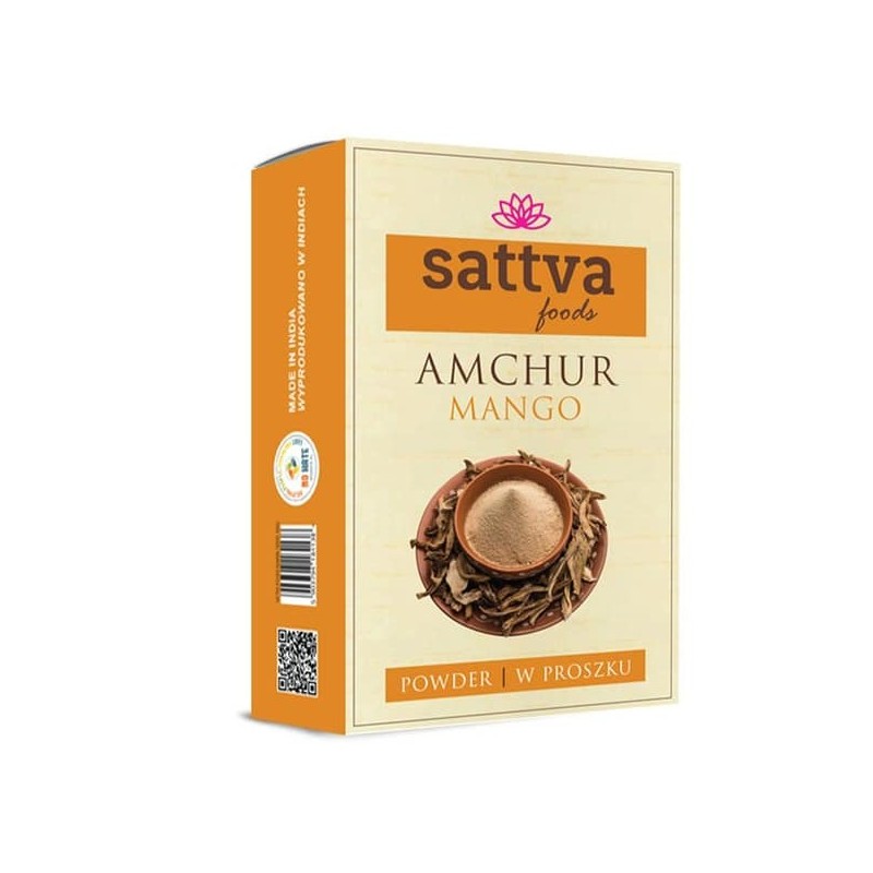 Kuivatatud mangopulber Amchur, Sattva Foods, 100g