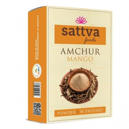 Kuivatatud mangopulber Amchur, Sattva Foods, 100g