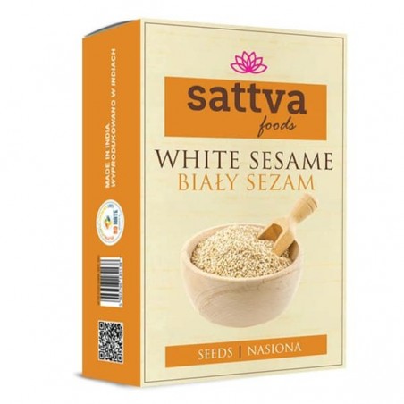 White sesame seeds, Sattva Foods, 100g