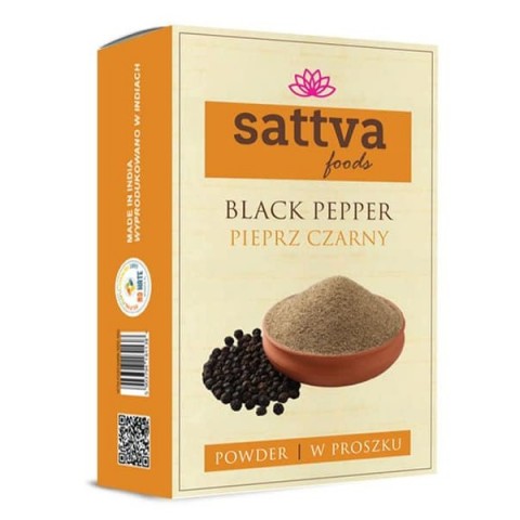 Перец черный молотый, Sattva Foods, 100г