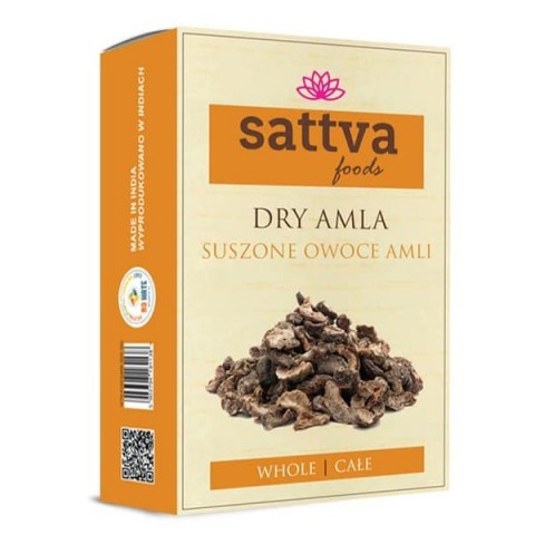 Сушеные индийские листовые фрукты Amla, Sattva Foods, 100г
