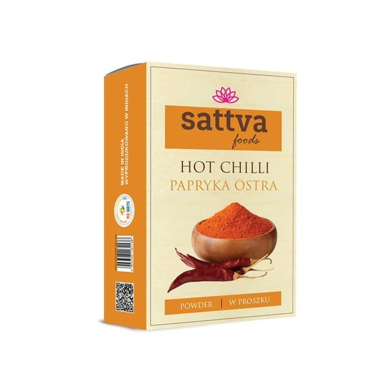 Tšillipipra pulber Hot Chilli, Sattva Foods, 100g