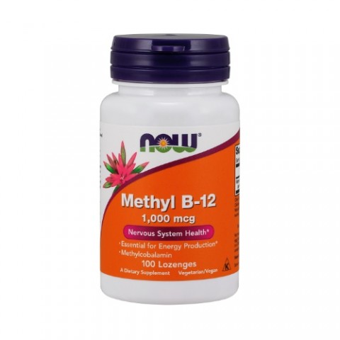 Metüülvitamiin metüülkobalamiin B-12, NOW, 1000 mcg, 100 pastilli