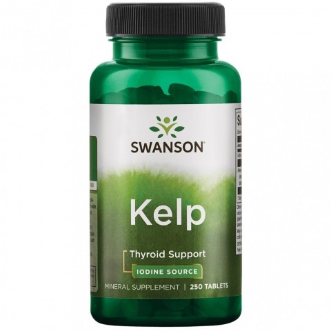 Pruun merevetikad Kelp, Swanson, 225 mg, 250 tabletti