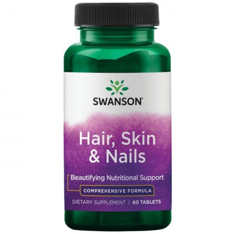 Hair, Skin and Nails Food Supplement, Swanson, 1150mg, 60 tablets