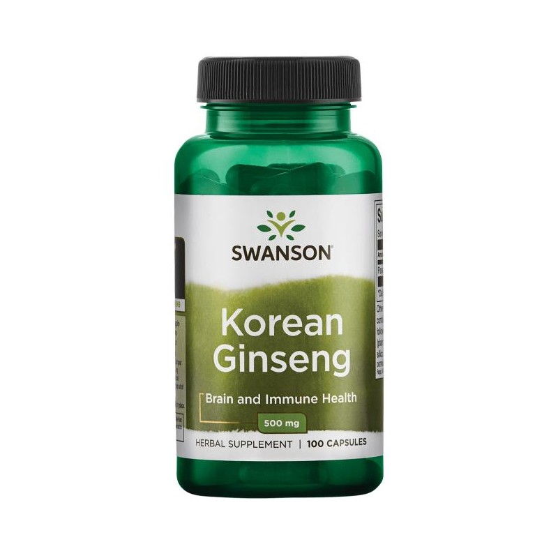 Korea ženšenn, Swanson, 500 mg, 100 kapslit