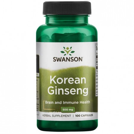 Korea ženšenn, Swanson, 500 mg, 100 kapslit