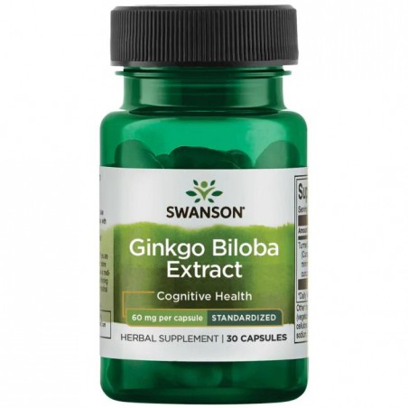Ginkgo Biloba ekstrakt, Swanson, 60mg, 30 kapslit