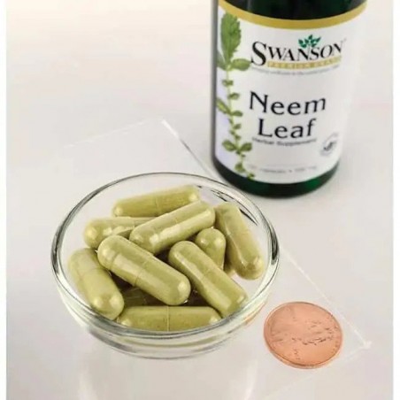 India neemi lehed pulbrina Neem, Swanson, 500 mg, 100 kapslit